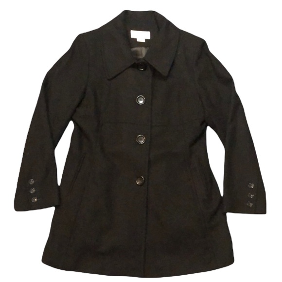 Michael Kors Pea Coat Jacket Black Size 14